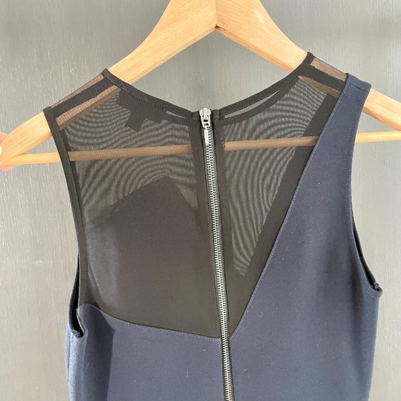 Topshop Structured Mesh Panel Dress - Picture 8 of 12